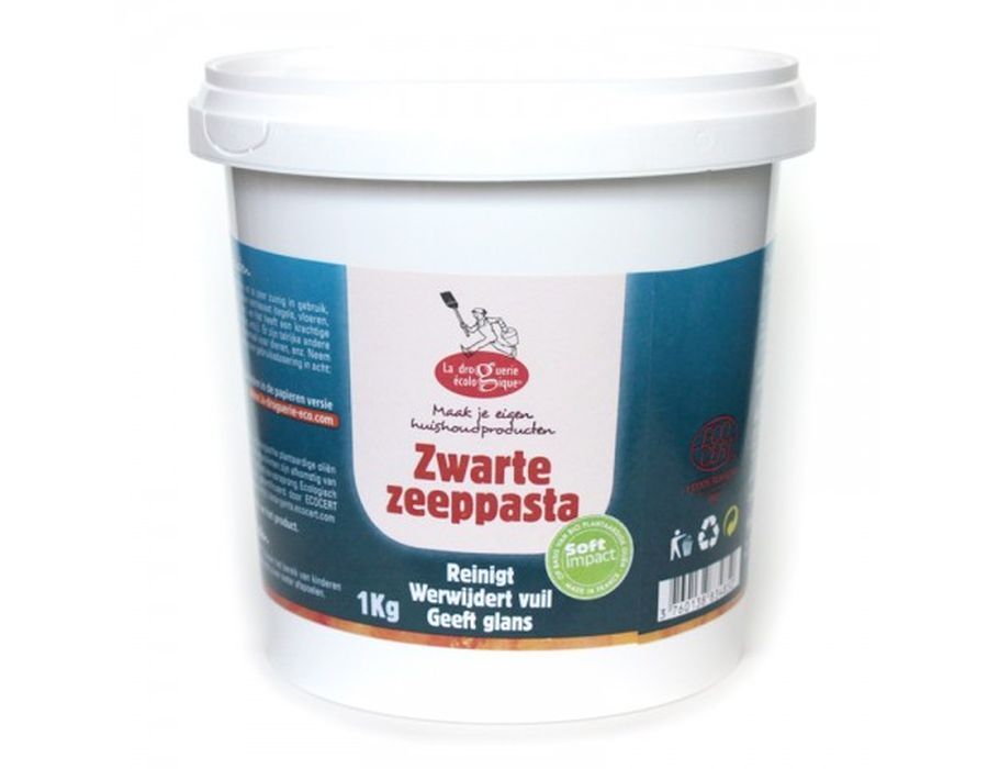 La droguerie Ecologique Biologische groene/zwarte zeep pasta - 1kg