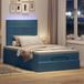 Prolenta Maison Exclusive - Ottomaans bedframe met matrassen, donkerblauw, 120x200 cm, fluweel