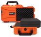 Merkloos Orange Hardcase Koffer Schutzkoffer - Wasserdicht - Schaumstoffeinlage - Größe L - Für Kamera und Werkzeug