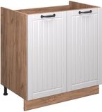 Vicco Fame-Line Wastafelkast – 80 cm, WB Marmer Wit Landhuis
