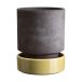 Bergs Potter Pot Hoff Ø18 cm, Gris Brut-Jaune Pâle