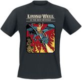 Steven Rhodes Living Well is the Best Revenge Heren T-shirt - Zwart - XXL