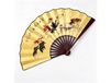 Éventail pliant en bambou chinois, Éventail à main en soie de 10" avec peinture à l'encre de carpe koi dorée, Éventail décoratif d'art traditionnel chinois pour homme et femme, Cadeau chinois