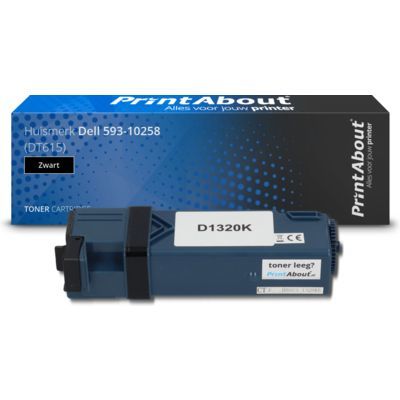 PrintAbout Huismerk Dell 593-10258 (DT615) Toner Zwart
