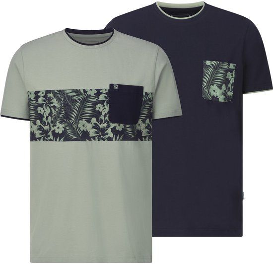 Babista Heren T-shirts, Set van 2, Groen, Maat 52/54