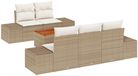 vidaXL Banc de jardin 2 places beige et crème polyrotin