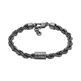 Armani Exchange Heren Armband Staalgrijs Kralenarmband Staal Gematteerd 19.50 cm