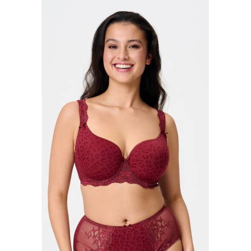 LingaDore Voorgevormde T-shirt-bh - Donkerrood