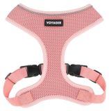 Voyager Aerolite anti-trek mesh hondenharnas met lichtgewicht, zacht, ademend, reflecterende stiksels en verstelbare bandjes voor wandelen, hardlopen, training, zwaar en duurzaam - roze, M