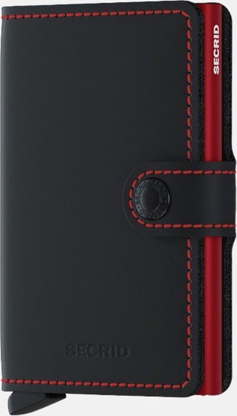 Secrid Miniwallet Matte - Rood - Kunstleer - Pasjeshouder
