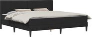 vidaXL Bedframe met matras met hoofdeinde Zwart 180 x 200 cm Fluweel
