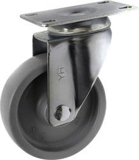 TOOLCRAFT TO-5137935 Zwenkwiel 100 mm met schroefplaat Draagvermogen (max.): 125 kg