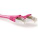 ACT Roze 20 meter SFTP CAT6A patchkabel snagless met RJ45 connectoren