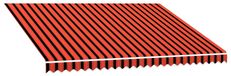 Maison Exclusive - Toile de remplacement pour parasols, orange et marron, 350 x 250 cm, polyester