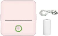 POTALAI TRADE Kft Imprimante thermique portable sans encre Bluetooth sans fil mini imprimante de poche pour téléphone portable imprimante d'étiquettes impression claire (Style rose A)