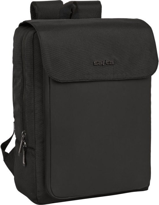 Safta - Rugzak met laptopklep 13,3 inch + USB Business Black 29 x 39 x 12 cm, meerkleurig (642200359)