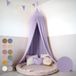 LILIMAUS Klamboe baby met gouden details - bedhemel en hemeltje kinderkamer - mousseline katoen - 245 cm - lila
