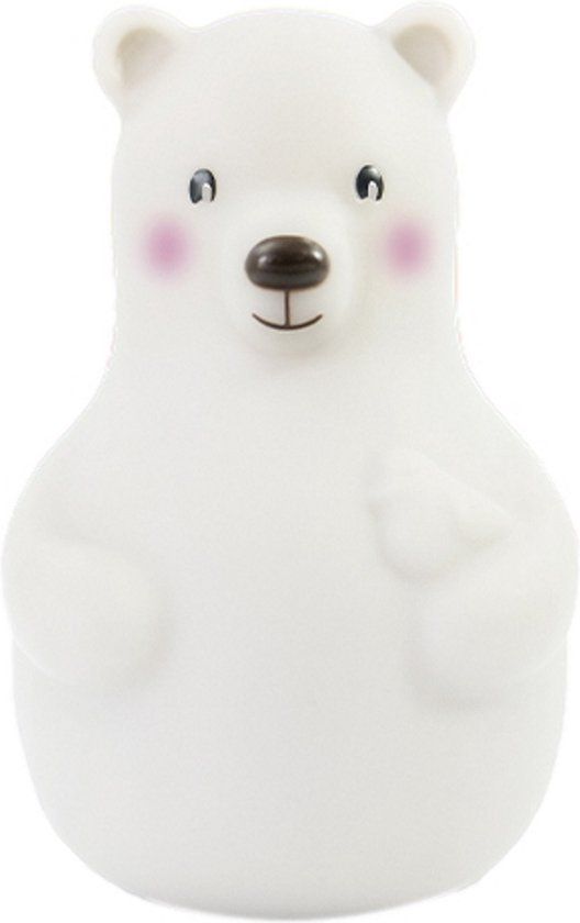 Pabobo Lumicolor Nachtlampje Beer - Wit - LED - Met Dimfunctie