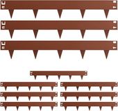 Merkloos Borderrand - set van 10 - elk 16 x 106 cm - flexibel - staal - bruin
