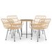 VidaXL 5-delige tuinset poly rattan bruin