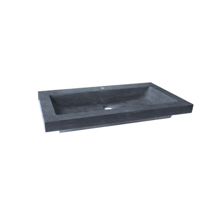 Badkamerplanet Matera Wastafel Trend Stone Natuursteen 80x47 cm - Antraciet