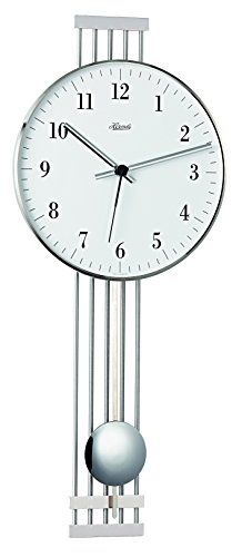 Hermle Uhrenmanufaktur Hermle Wandklok, metaal, zilver, 56 cm x 24 cm x 7 cm