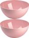 Plasticforte Platters/saladeschalen - 2x stuks - D23 x H10 cm - kunststof - Oudroze