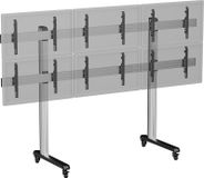Kimex Stativ für Fernseher – für 6 Bildschirme, 45''-50'' – Höhe 180 cm – mit Rollen