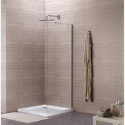 Royal Plaza Clever zijwand voor draaideur 90x195cm chroom profiel helder glas met Clean coating 55920