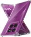 Techsuit Hoesje geschikt voor Motorola Edge 60 Pro - Shockproof Silicone Back Cover - Transparant