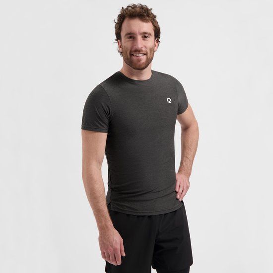 Rogelli Essential Hardloopshirt Heren - Korte Mouwen - Grijs - S