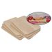 HI Planches à pain - 6x - 21,5 cm - bois - planches de service - planches à découper - ustensiles de cuisine