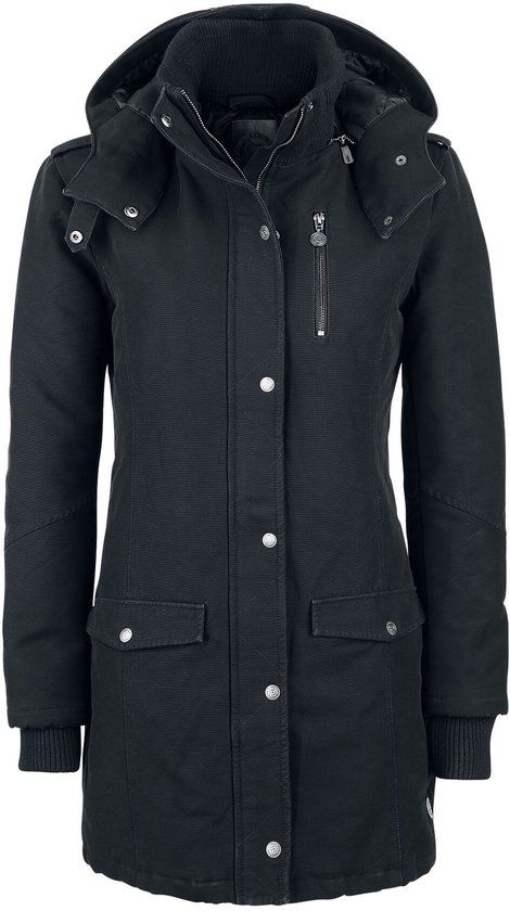 R.E.D. by EMP Winterjas - Ladies Parka - Zwart - Dames - XL