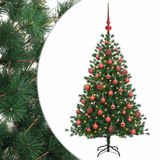 vidaXL Kunstkerstboom met kerstbal 150 cm 150 LED's Warmwit