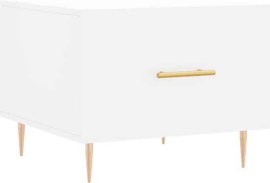 VidaXL Salontafel 50x50x40 cm bewerkt hout wit