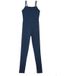 Girlfriend Collective Ensemble de sport pour femmes, ensemble de yoga, legging long sans manches, extensible et élastique, body de sport, Bleu nuit.