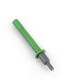HT Instruments 404-IECV Banaanstekker Bananenbus, Bus 4 mm, Steekaansluiting 4 mm CAT III 1000 V, CAT IV 600 V Groen 1