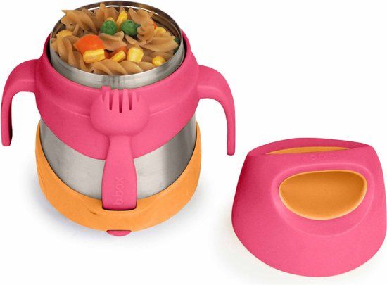 b.box Isoleer Lunchpot | Gemakkelijk te Openen Voedselbeker voor Peuters | Dubbelwandig Roestvrij Staal, Houdt Voedsel tot 7u Koud, tot 5u Warm | 335 ml