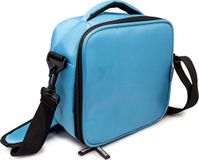 Nerthus Koeltas met schouderriem en twee zakken: blauw