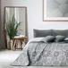 DecoKing 77191 Sprei 260 x 280 cm staalzilver wit antraciet bedsprei tweezijdig White Steel Silver quilten Alhambra