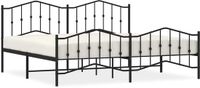 vidaXL Bedframe - Metaal - Zwart - 193x203 cm