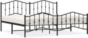 vidaXL Bedframe - Metaal - Zwart - 193x203 cm
