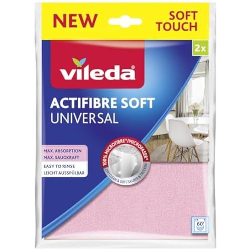 Vileda Actifibre, het superabsorberende multivezeldoekje, doek 100% microvezel, 2 doekjes