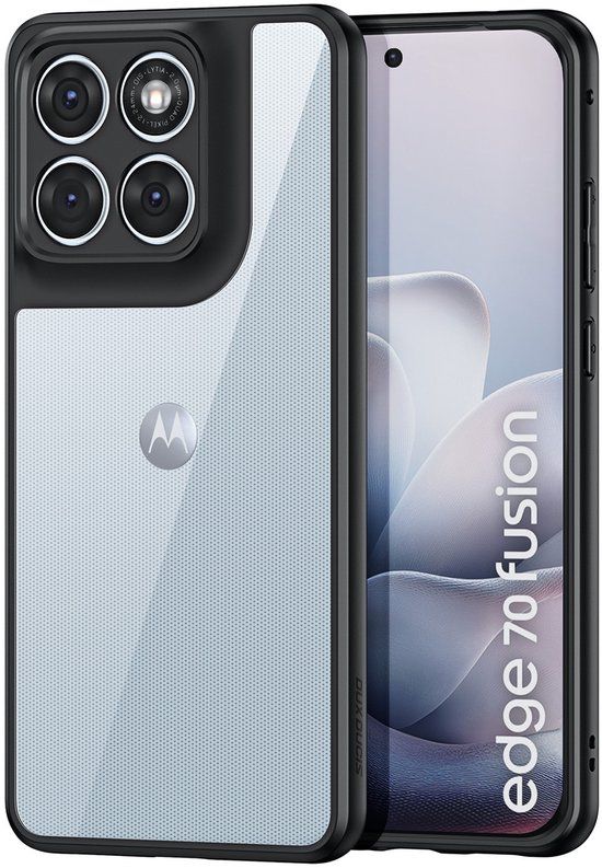 Dux Ducis Aimo Series Back Cover voor Motorola Edge 70 Fusion - Zwart