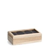 Zeller 15198 opbergbox "Black Mosaic", hout, ca. 20 x 12 x 6 cm