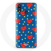 Maniacase Hoesje voor Huawei P20 Lite BTS Bangtan Boys BT21 TATA de V Blauwe Achtergrond