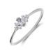 Lucardi Dames Zilveren ring baguette - Ring - 925 Zilver - Zilverkleurig - 17.50 / 55 mm
