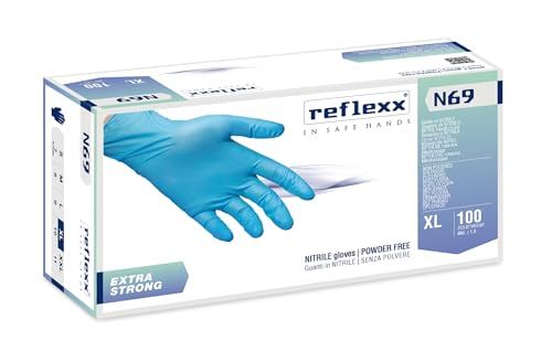 Reflexx N69/XL – Extra Strong Nitrile Powder Free Gloves, Size XL