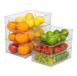 Unyqoos® Boîtes de rangement transparentes et empilables pour cuisine et réfrigérateur