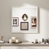 HOMCOM Wandspiegel - Glas - 50x50x2cm - Wit